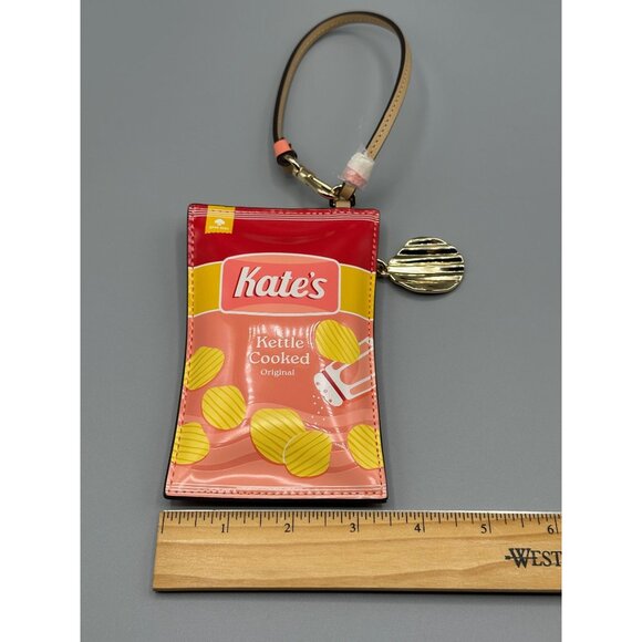 Kate Spade Snack Time Embossed Card Case Wristlet Wallet KL570 Kettle Cooked - Picture 12 of 13